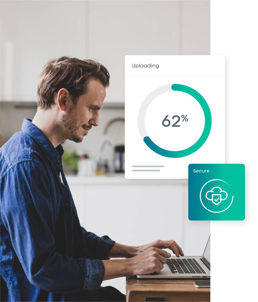 man working on laptop